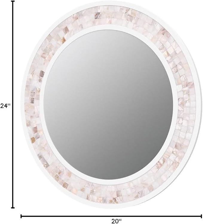 Tanmicoshomy Round Wall Mirror 24 Inch, Circle Mosaic Mirror - Image 8