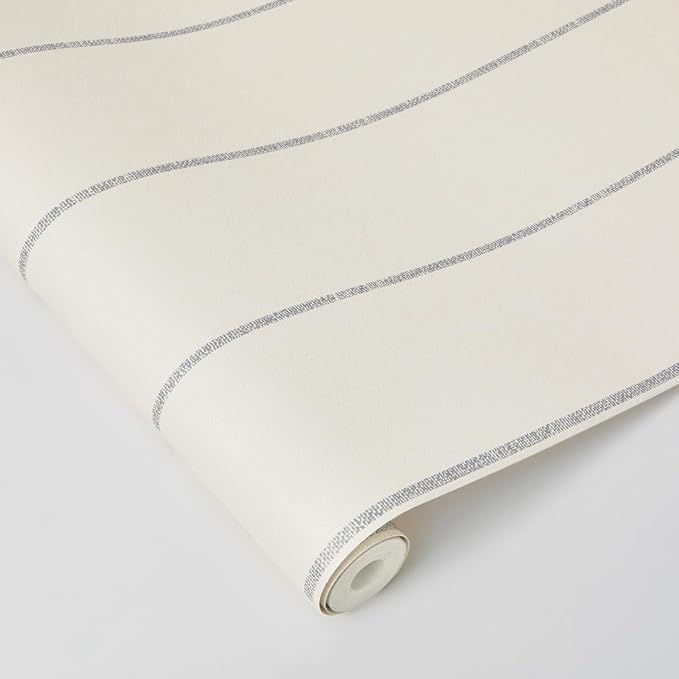 Tempaper x Pure Salt Textured Navy Bursa Stripe Removable Peel and Stick - Image 5