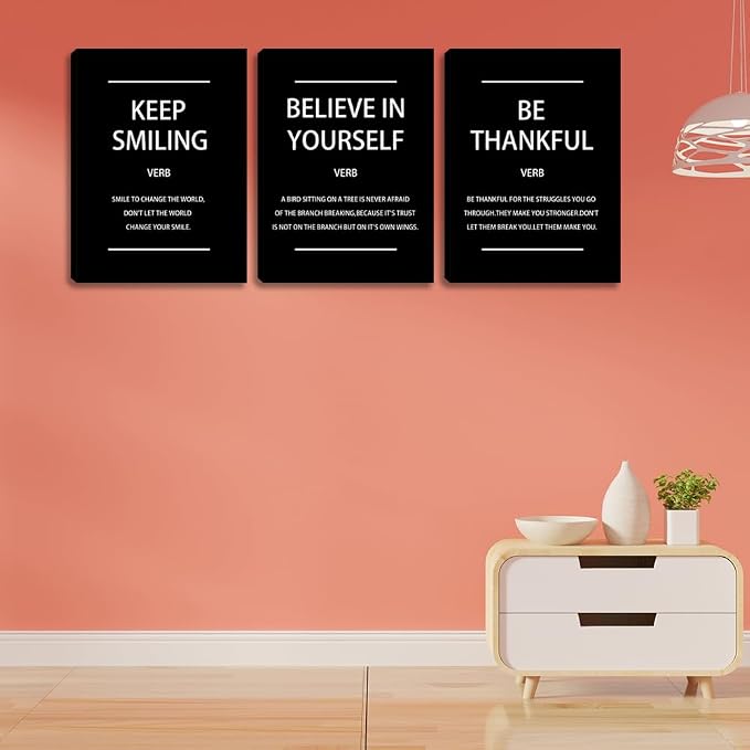 Modern Motivational Affirmation Wall Art Inspirational Encourage Canvas Poster - Image 4