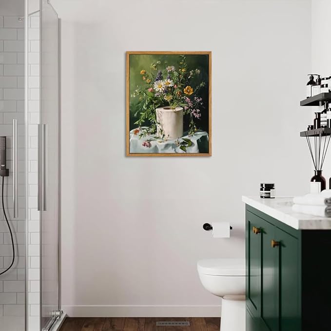 AtterrirArt Framed Funny Bathroom Wall Art, Toilet Paper Picture Painting Print - Image 5