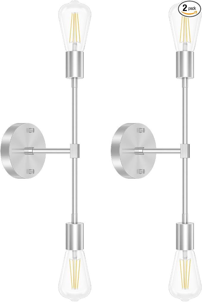 FadimiKoo 2-Light Brushed Nickel Bathroom Vanity Light by FadimiKoo