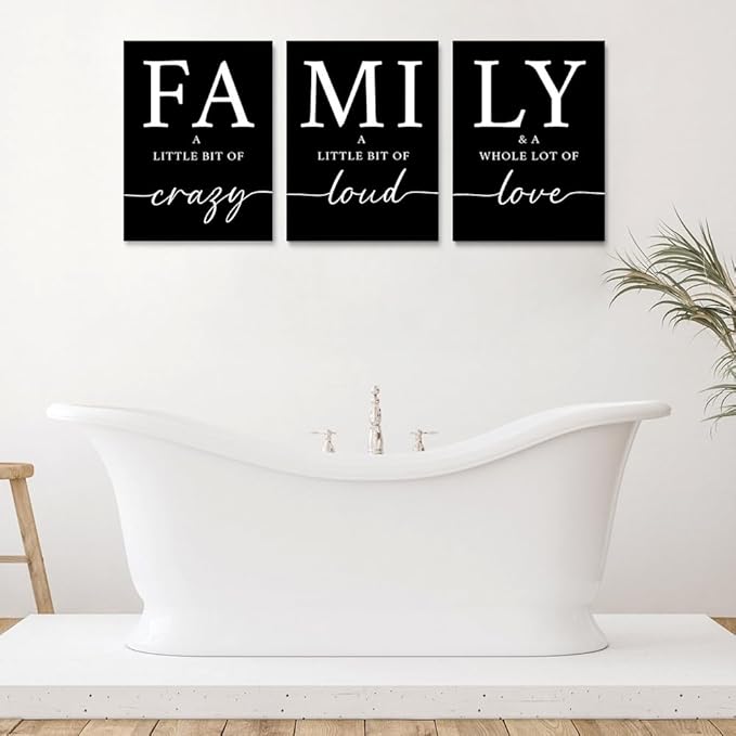 GUBIYU Black Home Family Wall Art - Image 4
