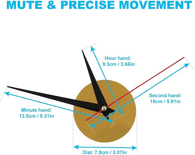 3D DIY Luminous Dial Acrylic Frameless Silent Wall Clock - Image 7