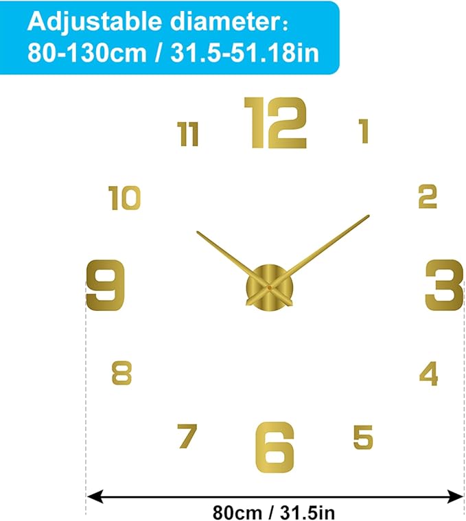 3D DIY Luminous Dial Acrylic Frameless Silent Wall Clock - Image 7
