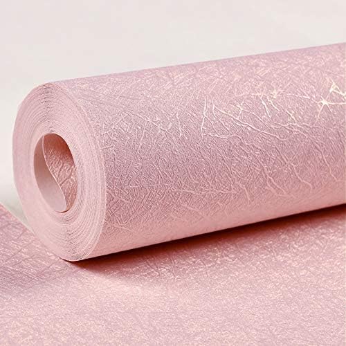 Cohoo Home Silk Pink Wallpaper Peel and Stick Contact Paper Pink Textured Silk by CohooHome
