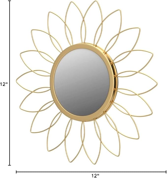 3 Pack Metal Mirrors for Wall Sunburst Wall Mirrors Home Décor Decorative - Image 8