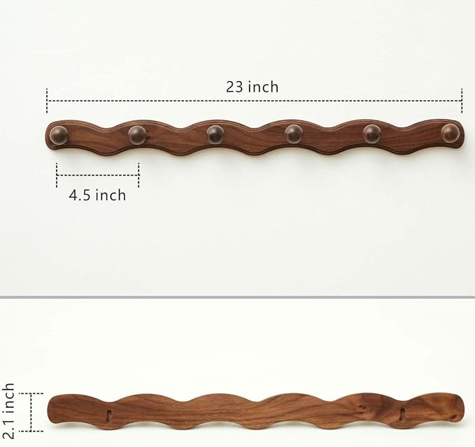 Wood Coat Rack Wall Mount - Image 5