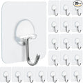 FOTYRIG Clear Adhesive Hooks 180° Rotatable Transparent Sticky Hooks, Heavy by FOTYRIG