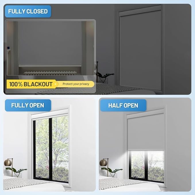 Motorized Blinds with Remote, Cordless Smart Blinds with Valance Cover - Image 7