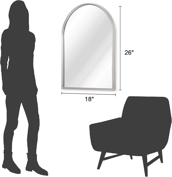 Arched Wall Mirror, Metal Frame Bathroom Mirrors, Arched Vanity Mirror - Image 7