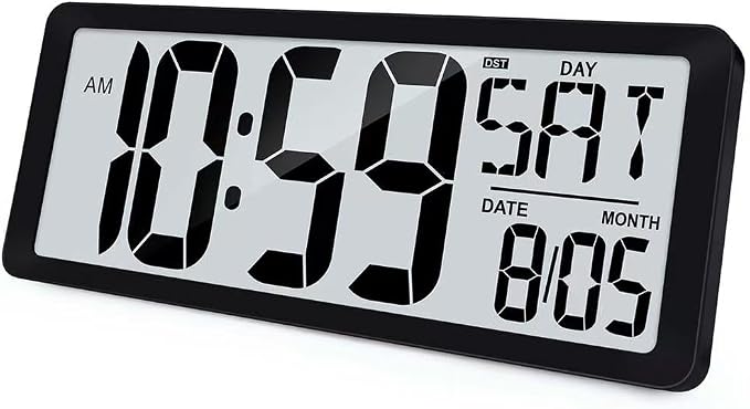 TXL 14.2"" Large Digital Wall Clock Battery Operated, Digital Clock Large by TXL