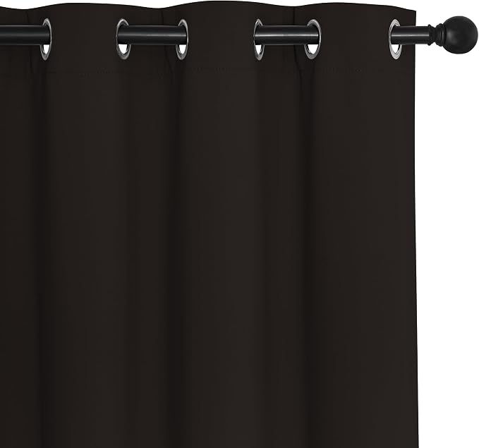 NICETOWN Toffee Brown Blackout Curtains - Image 7