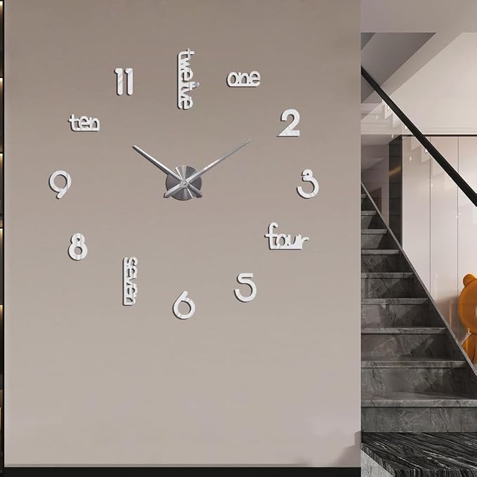 Large Modern Art Deco Wall Clock Silent Acrylic Unique Decorative Wall Clocks - Image 5