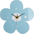 12 Inch Blue Flower Wall Clock Petal Design Wall Clock Silent Non Ticking Clock by funsec