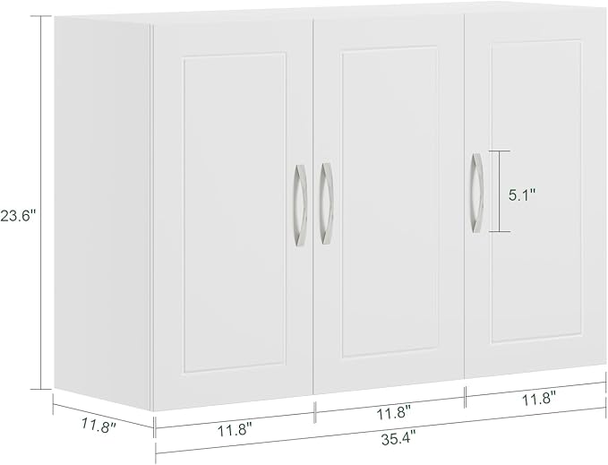 SoBuy Wall Cabinet Laundry Room, Medicine Cabinet - Image 3