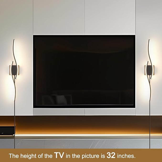 Plug in Wall Sconces Set of 2, Modern Plug in Sconce - Image 2