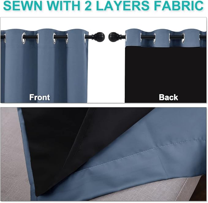 NICETOWN 100% Blackout Curtains - Image 5