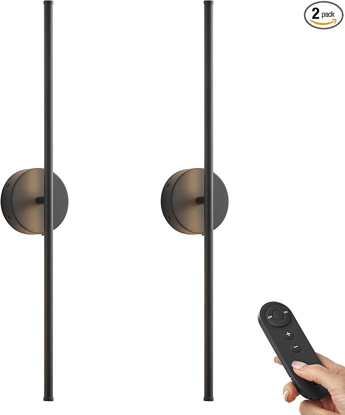 KARTOOSH Battery Operated Wall Sconces, Dimmable Wall Sconces Set of Two by KARTOOSH
