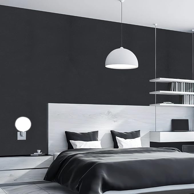 Arthome 23.6"x200" Black Wallpaper Peel and Stick Contact Paper, Matte Black - Image 3
