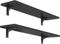 HOOBRO Floating Shelves for Wall, 23.6" Wall Mounted Shelves Set of 2, Hanging by HOOBRO