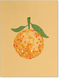 jkahh Disco Ball Orange Wall Art Retro Funky Preppy Fruit Poster Trendy Bar by Unknown