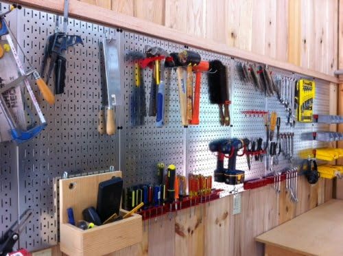 Wall Control 30-P-3232GV Galvanized Steel Pegboard Pack - Image 7