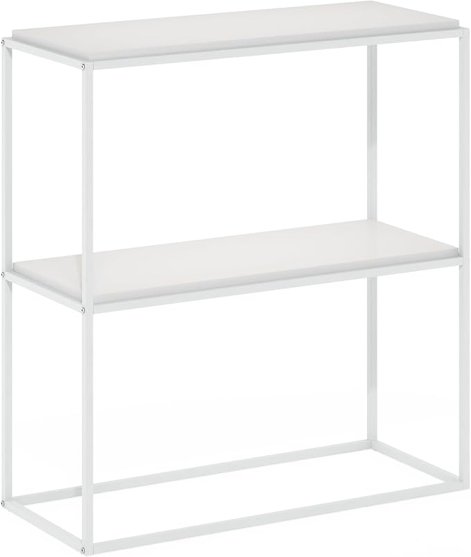 Furinno Moretti Modern Storage Shelves, 2-Tier Wide Stackable Book Shelf - Image 5