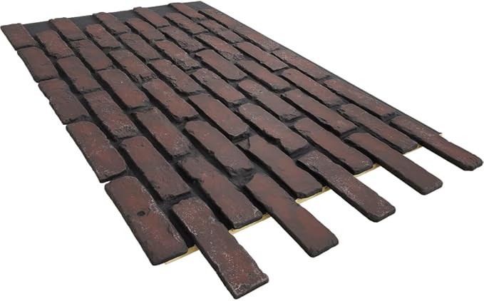 EverStone Aged Brick Faux Brick Panel, 46 7/8"W x 27"H x 1 1/4"D, Cinder Color - Image 6