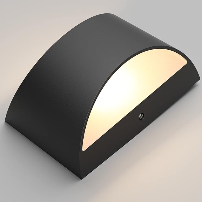 Aipsun Black Modern LED Wall Sconce Indoor Wall Lights 1 Pack Hardwired Up and - Image 2