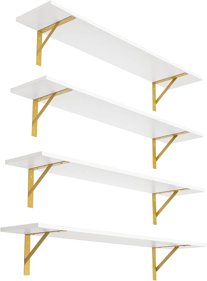 DINZI LVJ Long Wall Shelves, 39.4Inch Wall Mounted Shelves, Floating Shelves by DINZILVJ