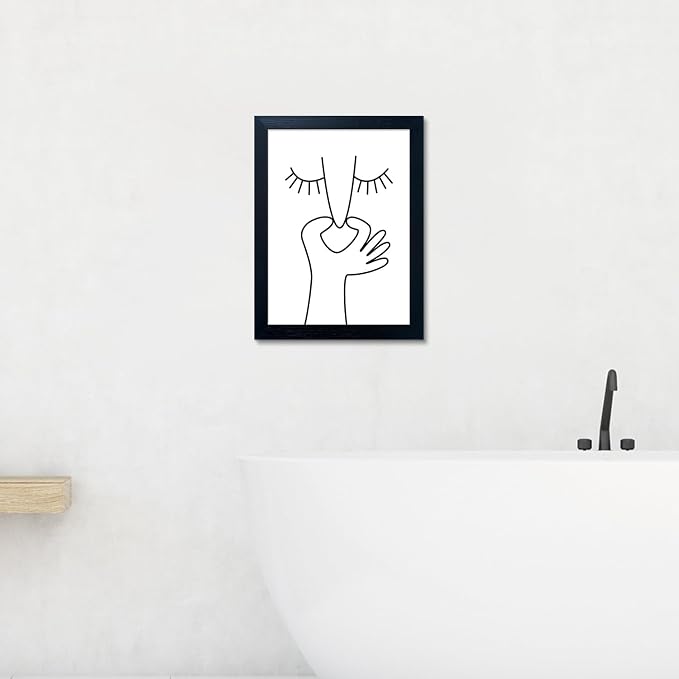 Framed Black and White Bathroom Wall Decor Funny Bathroom Wall Art Bad Smell - Image 6