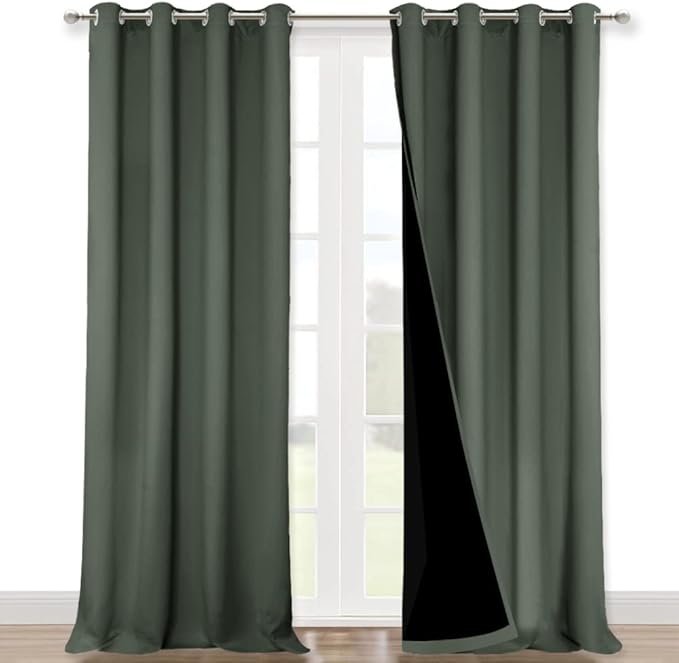 NICETOWN 100% Blackout Blinds, Dark Mallard, Laundry Room Decor Window by NICETOWN