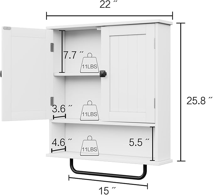 RRX Bathroom Cabinet Wall Mounted Medicine Cabinets - Image 3