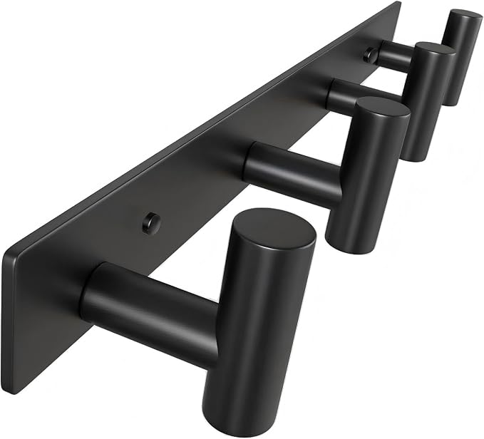 Wall Mounted Coat Rack-4 Hooks, Heavy Duty Stainless Steel Wall Hooks by VINHOLD