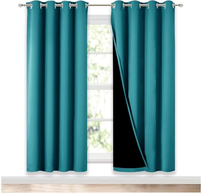 NICETOWN 100% Blackout Window Curtain Panels, Full Light Blocking Drapes by NICETOWN