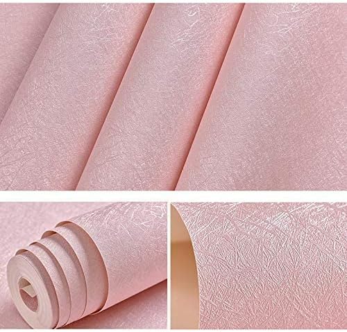 Cohoo Home Silk Pink Wallpaper Peel and Stick Contact Paper Pink Textured Silk - Image 3