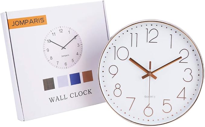 jomparis 12 Inch Battery Operated Silent Non-Ticking Wall Clock, Quality Quartz - Image 7