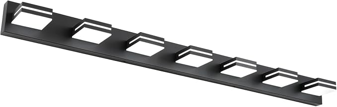 SineRise LED Modern Bathroom Vanity Light Fixtures, Matte Black Modern Acrylic by SINERISELIGHTING