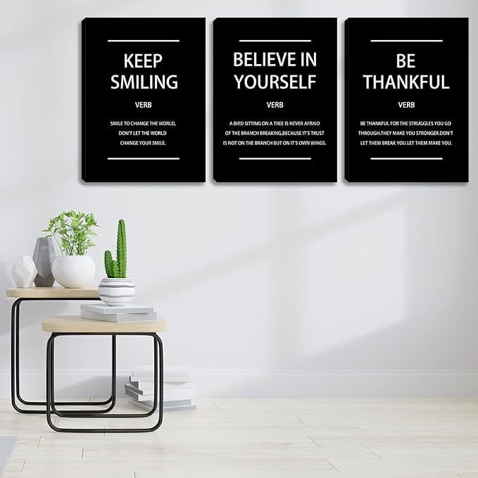 Modern Motivational Affirmation Wall Art Inspirational Encourage Canvas Poster - Image 3