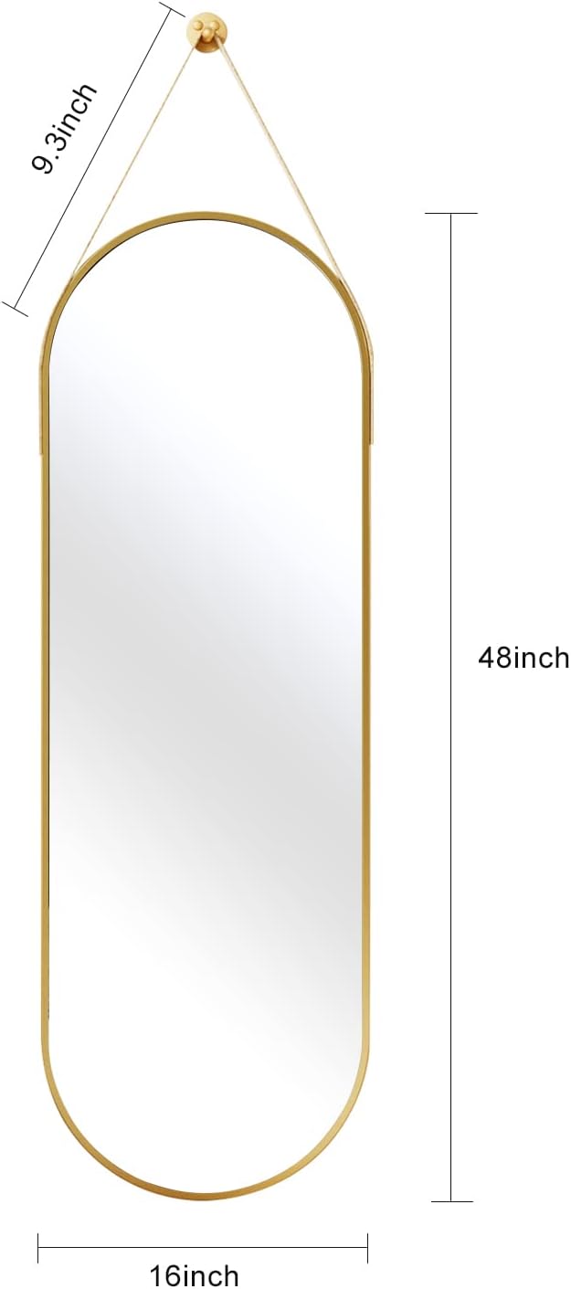 OGCAU 48'' x 16'' Full Length Mirror Wall-Mounted, Full Body Hanging Mirror - Image 7