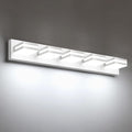 IZORRO LED Modern Bathroom Lights Fixtures, Matte White Acrylic Wall Lighting by IZORRO