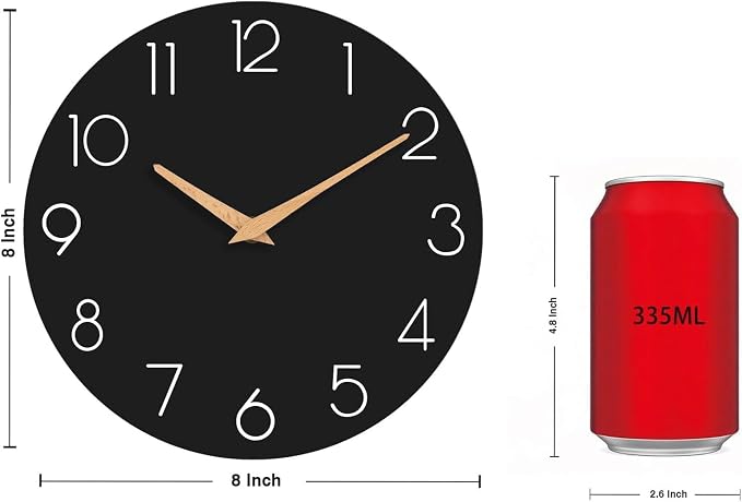 cicininc Wall Clock, Decorative Battery Operated Wall Clocks - Image 4