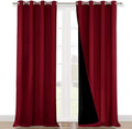 NICETOWN 100% Blackout Blinds, Burgundy Red, Laundry Room Decor Window by NICETOWN