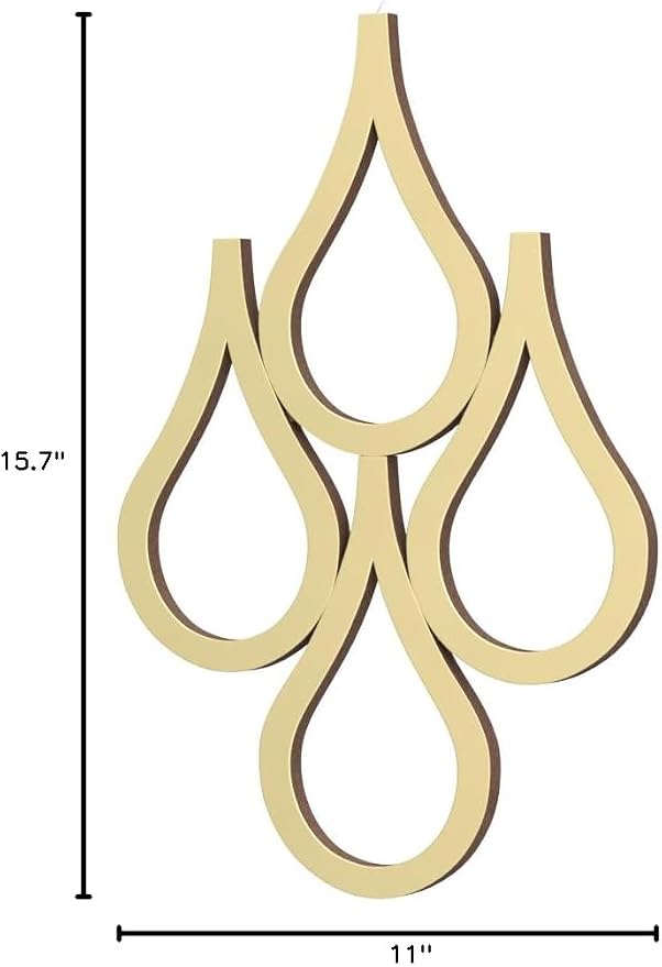 Weysat 2 Pieces Teardrop Wall Mirror Hanging Wall Mounted Decorative Accent - Image 8
