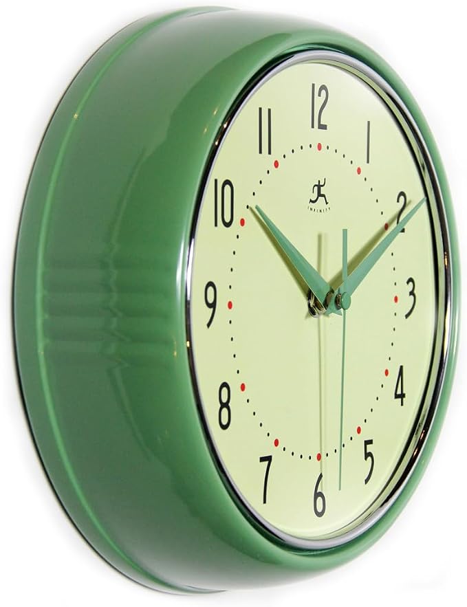 Infinity Instruments LTD. Retro 15 inch Mid Century Modern Kitchen Diner Wall - Image 2