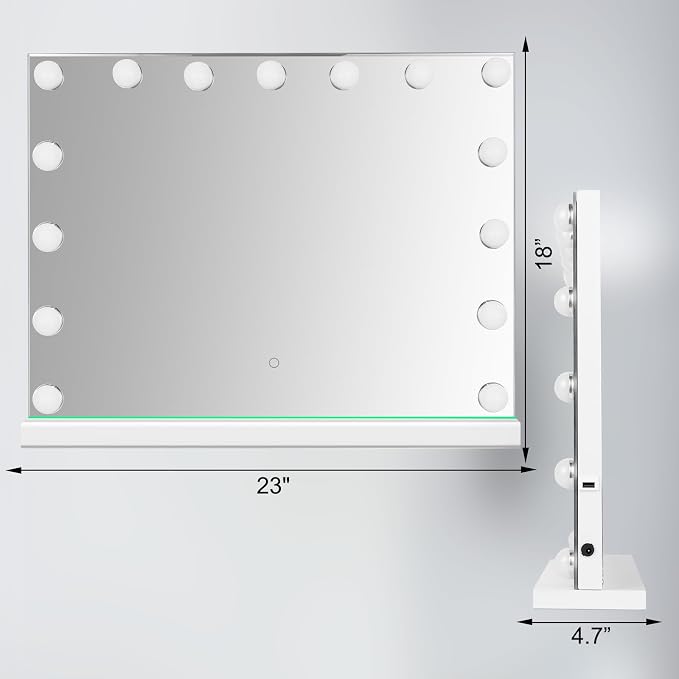 Hollywood Vanity Mirror with Lights, 15 Led Bulbs, 3 Lighting Modes - Image 10