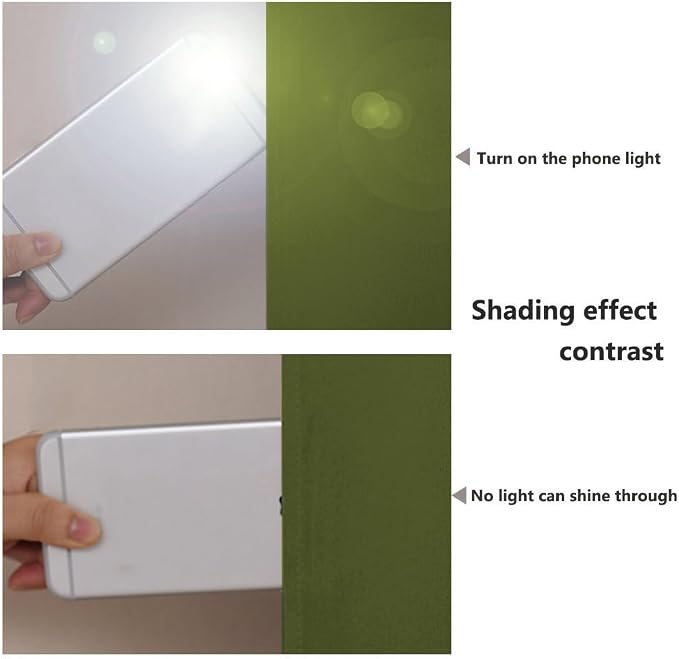 NICETOWN 100% Blackout Curtains 54" Long, Olive Green, 1 Pair, Double-Deck - Image 3
