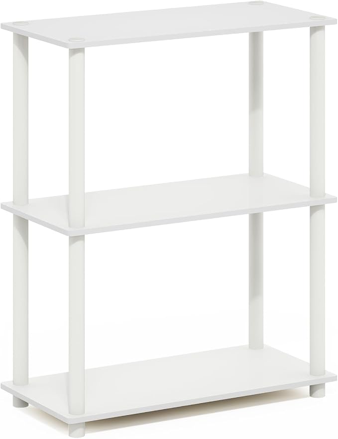 Furinno Turn-N-Tube Storage Shelves, 3-Tier Book Shelf, Corner Shelf, Toolless - Image 5