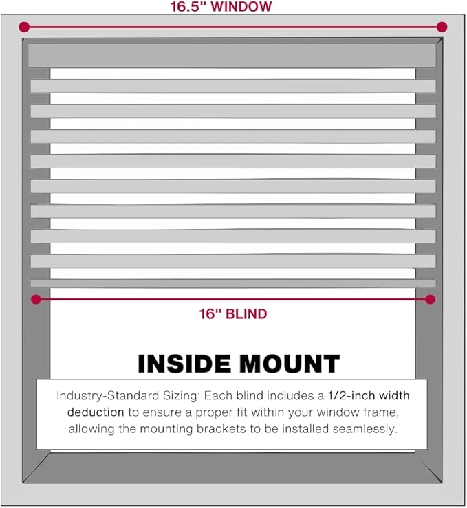 LOTUS & WINDOWARE Cordless Mini Blind, 16.5" Wide x 84" Long - Image 4