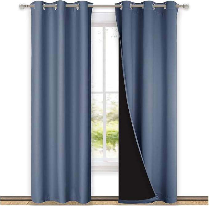 NICETOWN Blackout Curtains 80 inches Long, Full Light Blocking Drapes by NICETOWN